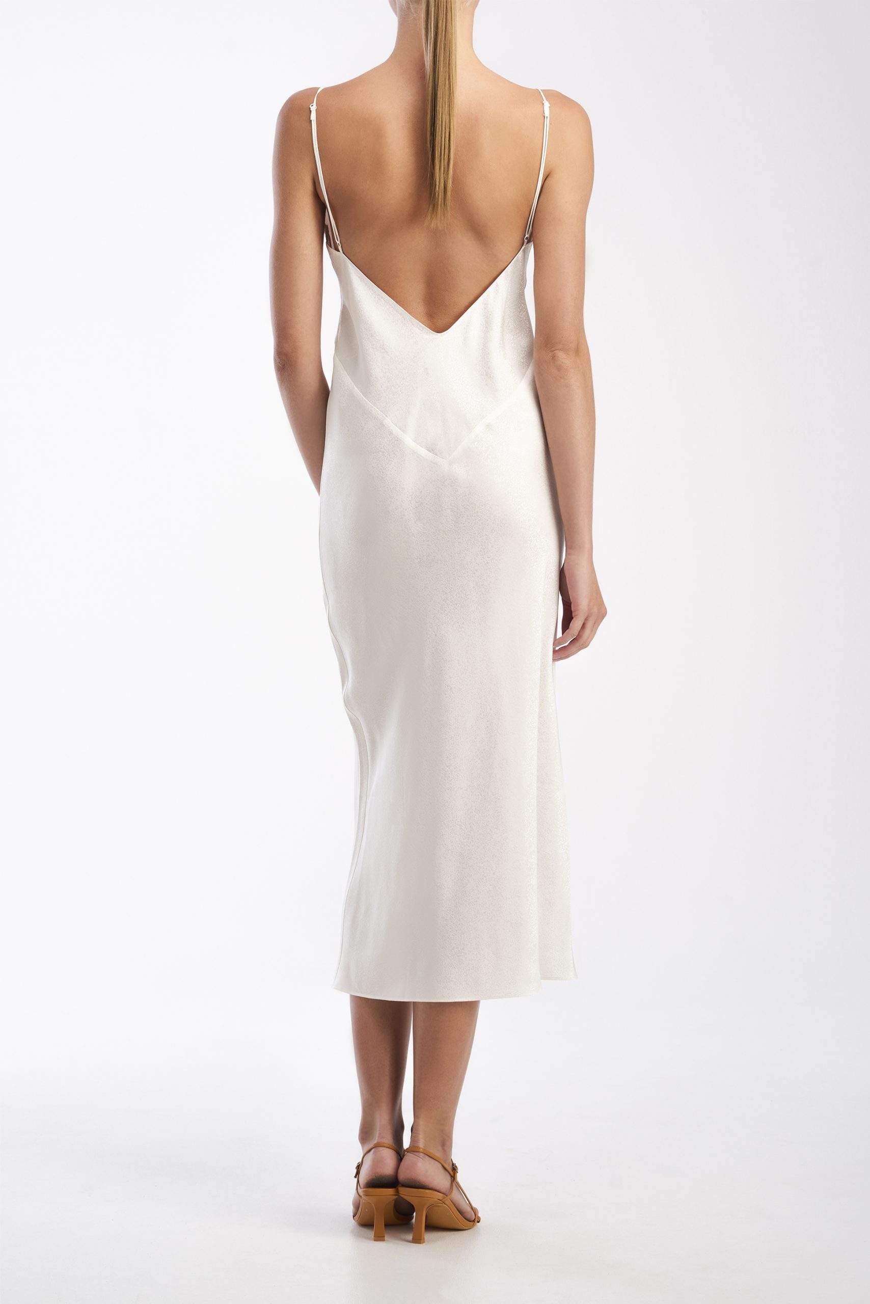 SILK JACQUARD SLIP DRESS
